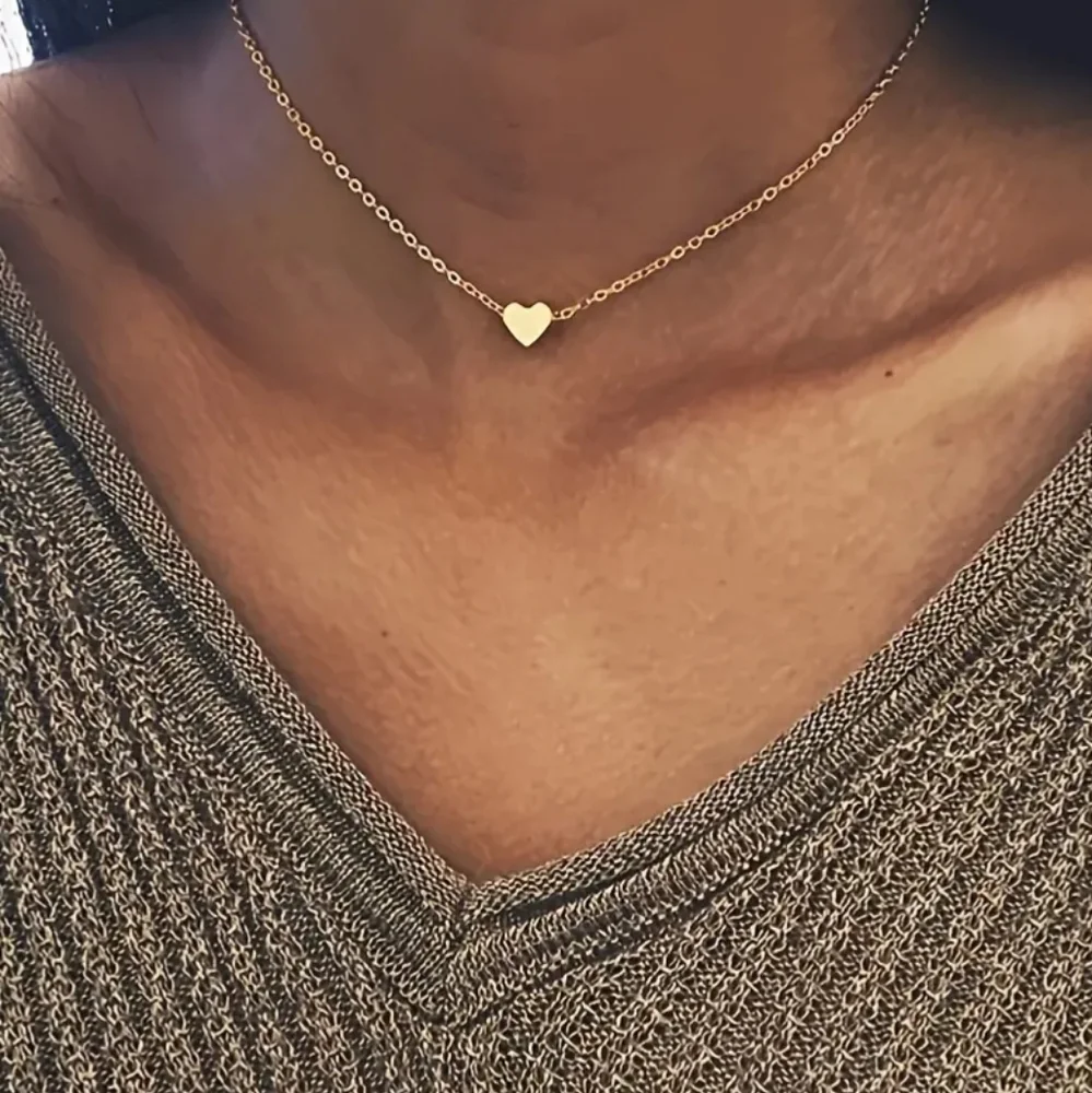 Gold Heart Pendant Necklace